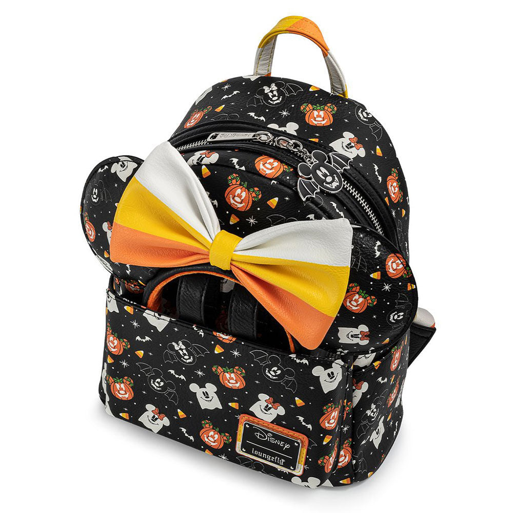 DISNEY MICKEY AND MINNIE SPOOKY HALLOWEEN BACKPACK+HEADBAND